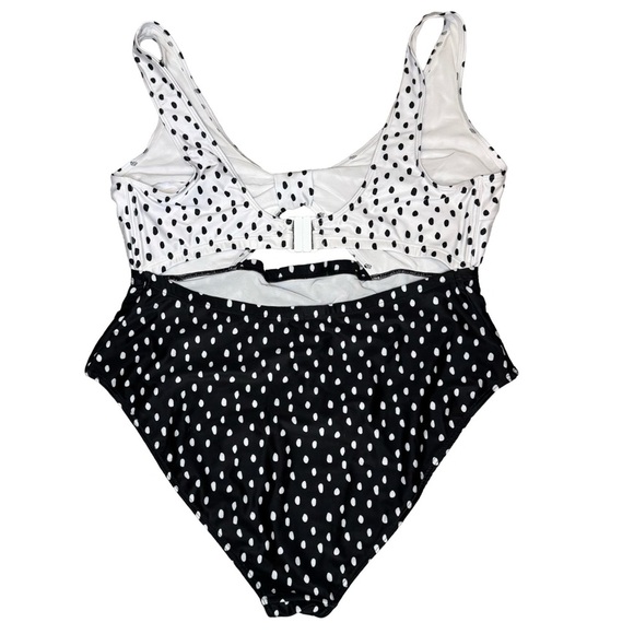 Peak & Beau Polka Dot Swimsuit - Black and White - Picture 3 of 5